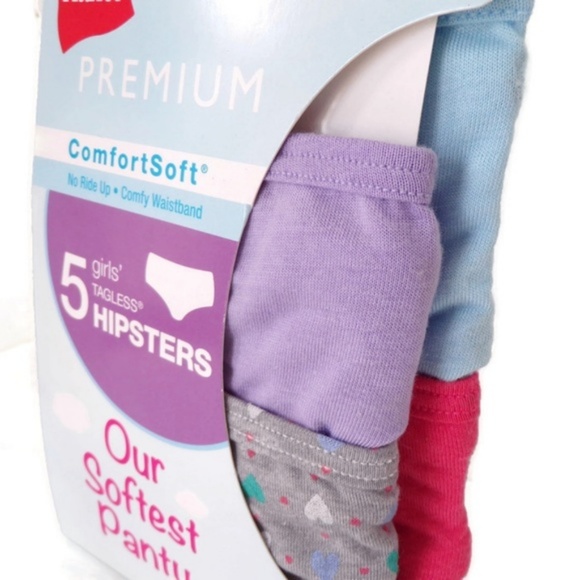 Hanes Premium Girls Hipsters Size Small pack of 4 - Picture 2 of 3